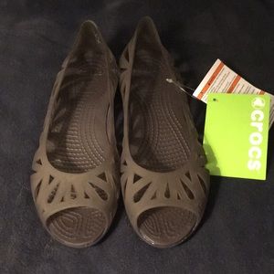 Peep toe Crocs size 7.